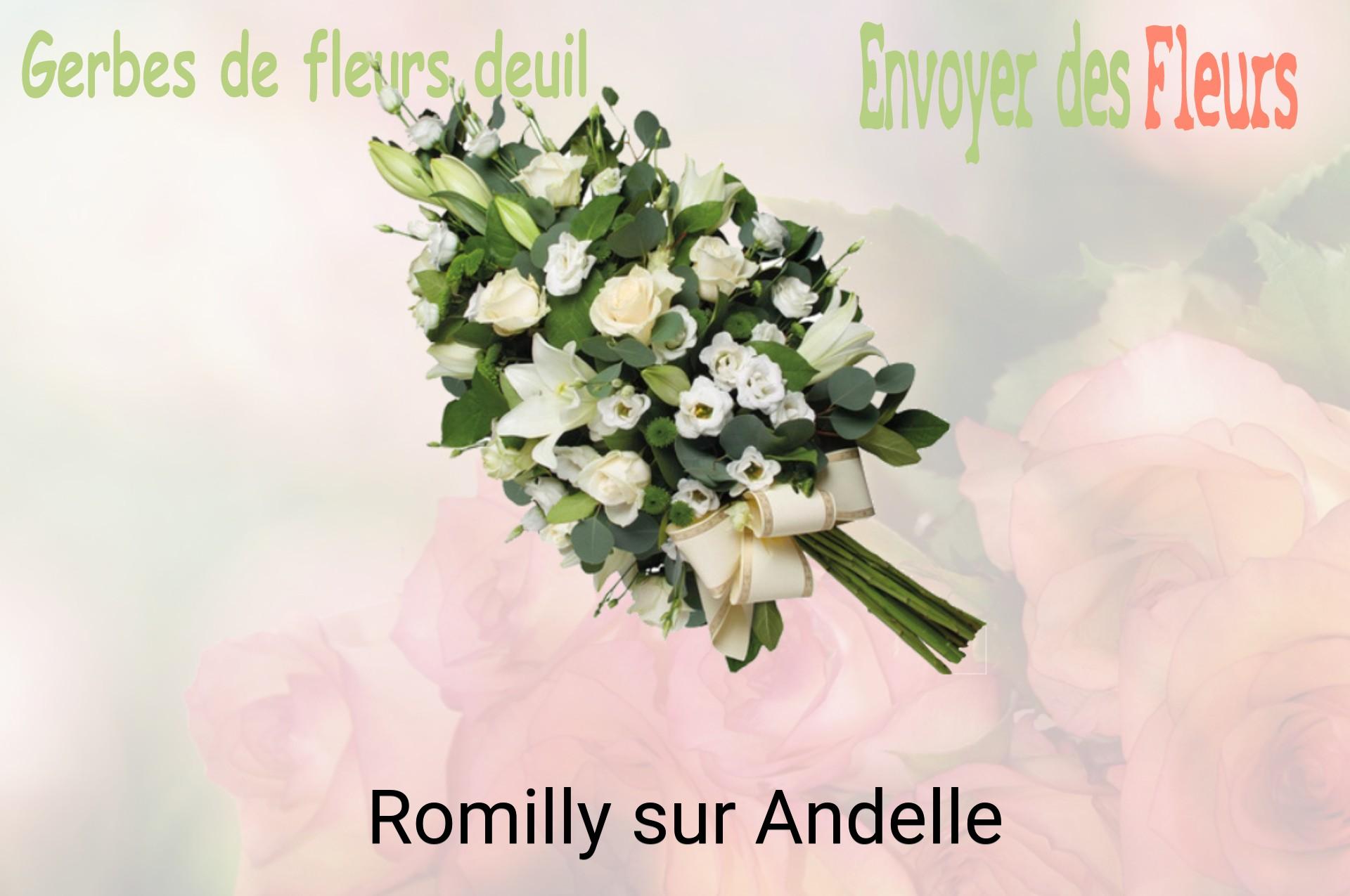 Gerbe de fleurs de deuil livrée à Romilly-sur-Andelle